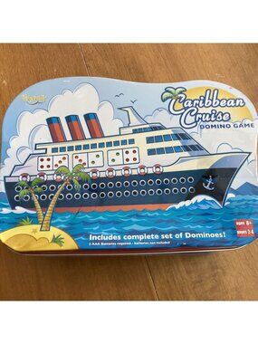 Caribbean Cruise Domino Game Fun Score Calculator Ages 8+ 2-4 Players Complete S
